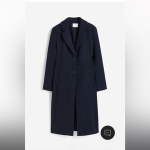 H&M Long Navy Coat